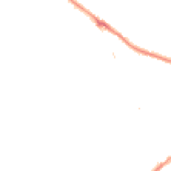 Night-time road noise heatmap for CR3 5AJ