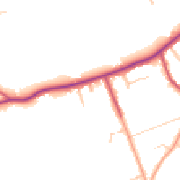 Daytime road noise heatmap for CR3 5AS