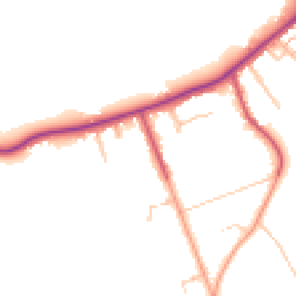 Daytime road noise heatmap for CR3 5DA