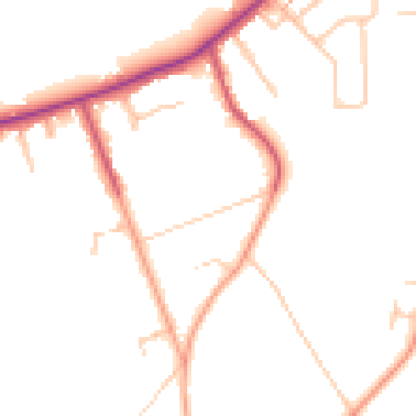 Daytime road noise heatmap for CR3 5DL