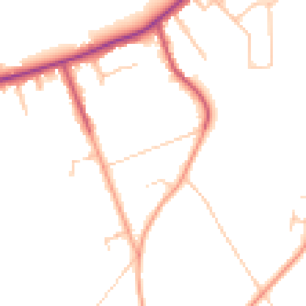 Daytime road noise heatmap for CR3 5DN