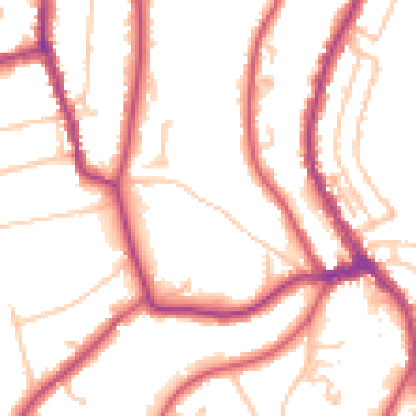 Daytime road noise heatmap for CR3 5EA