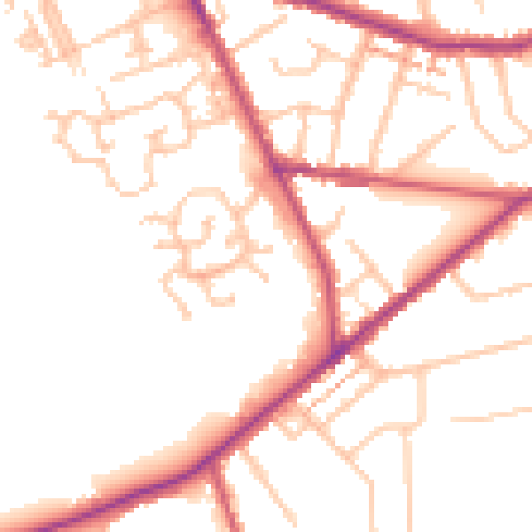 Daytime road noise heatmap for CR3 5FG