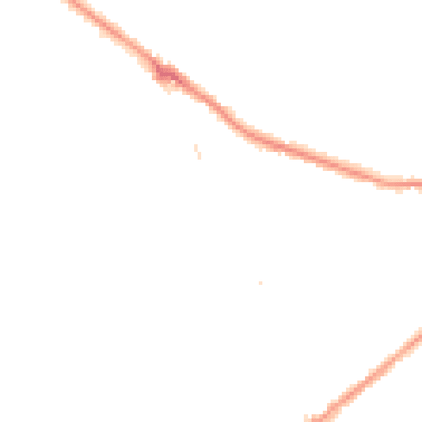 Night-time road noise heatmap for CR3 5GY