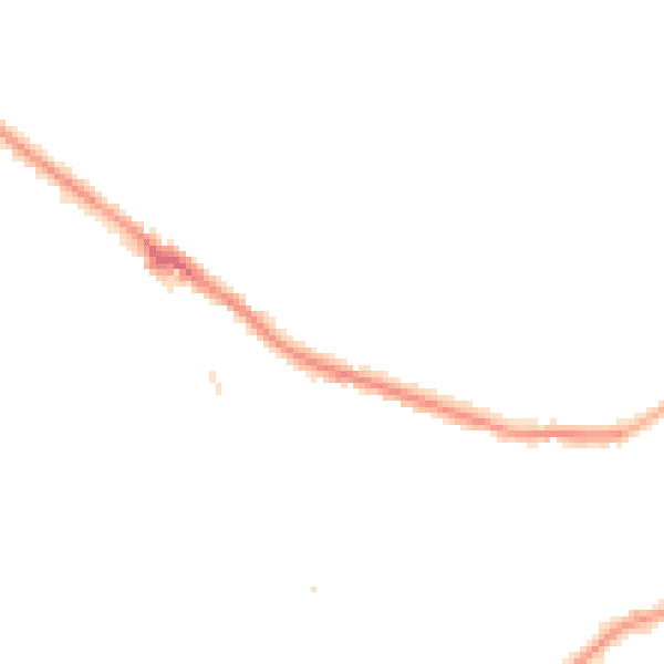 Night-time road noise heatmap for CR3 5LX