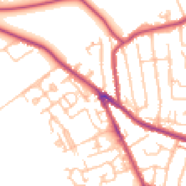 Daytime road noise heatmap for CR3 5NP