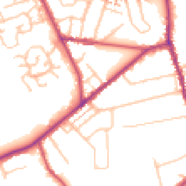 Daytime road noise heatmap for CR3 5PH