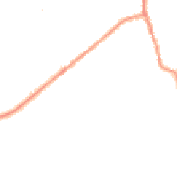 Night-time road noise heatmap for CR3 5RY