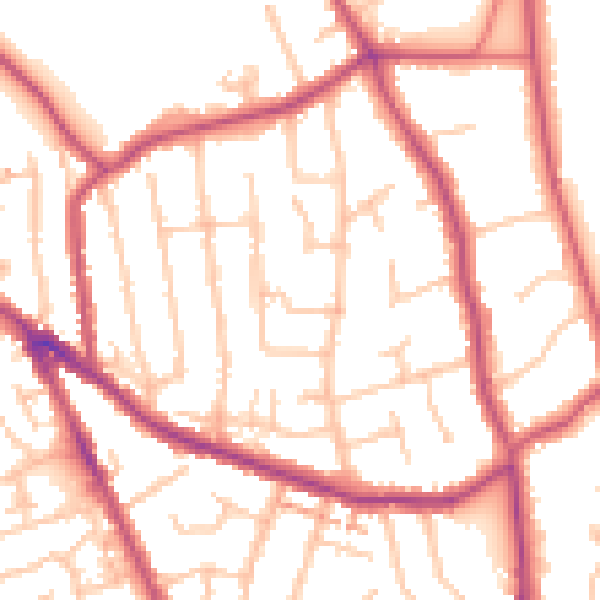 Daytime road noise heatmap for CR3 5SP