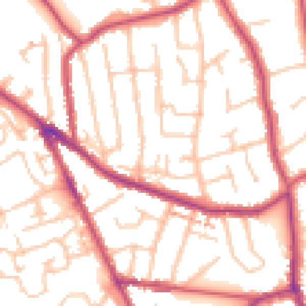 Daytime road noise heatmap for CR3 5SX