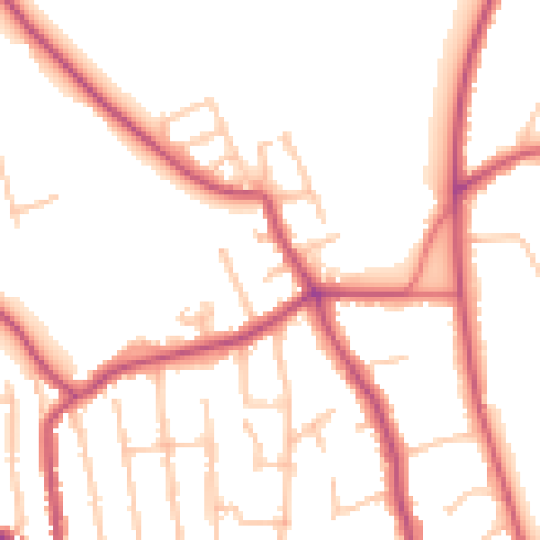 Daytime road noise heatmap for CR3 5SZ