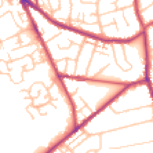 Daytime road noise heatmap for CR3 5TP