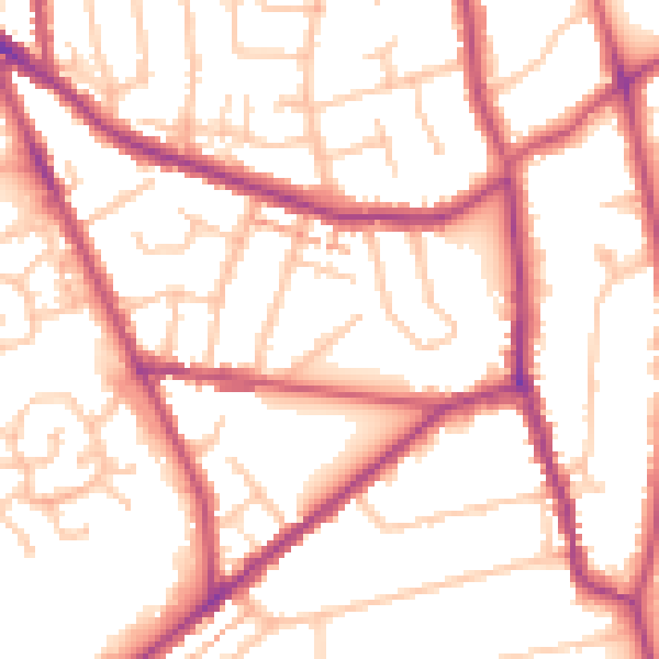 Daytime road noise heatmap for CR3 5TR