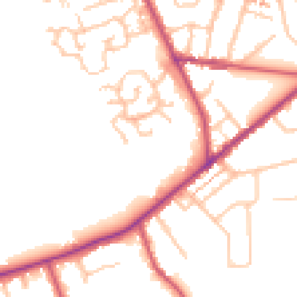 Daytime road noise heatmap for CR3 5WF