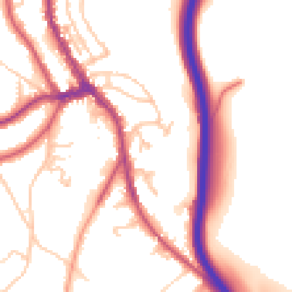 Daytime road noise heatmap for CR3 6EZ