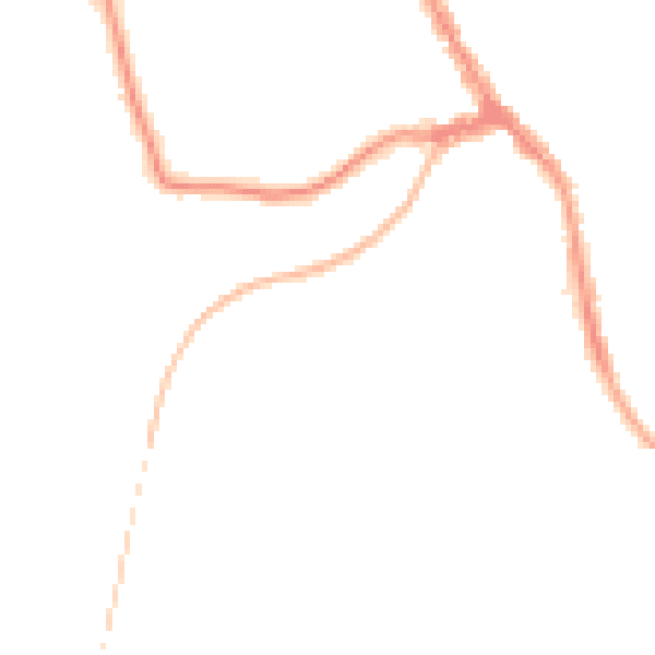 Night-time road noise heatmap for CR3 6HW
