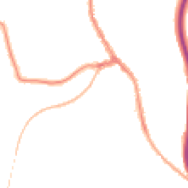 Night-time road noise heatmap for CR3 6JU