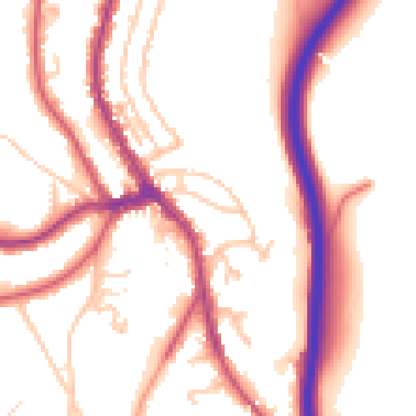 Daytime road noise heatmap for CR3 6LD
