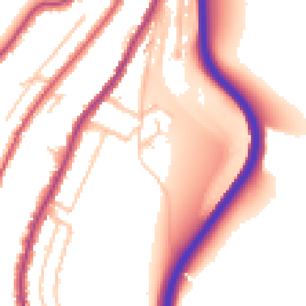 Daytime road noise heatmap for CR3 6QU