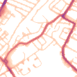 Daytime road noise heatmap for CR4 1AA