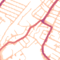 Daytime road noise heatmap for CR4 1AB