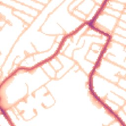 Daytime road noise heatmap for CR4 1AJ