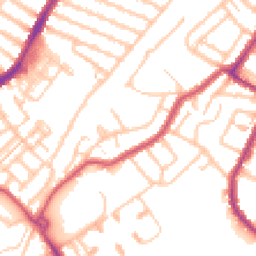 Daytime road noise heatmap for CR4 1AL