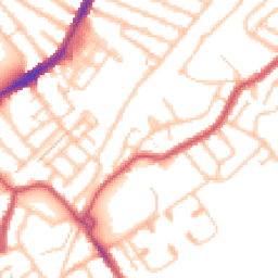 Daytime road noise heatmap for CR4 1AN