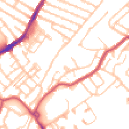 Daytime road noise heatmap for CR4 1AS