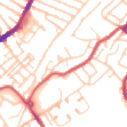 Daytime road noise heatmap for CR4 1AW