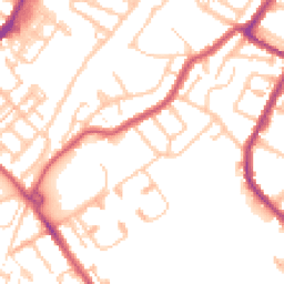 Daytime road noise heatmap for CR4 1BA