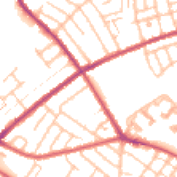 Daytime road noise heatmap for CR4 1BD