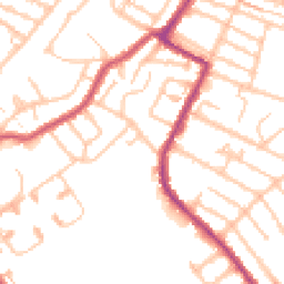 Daytime road noise heatmap for CR4 1BJ