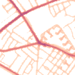Daytime road noise heatmap for CR4 1BQ