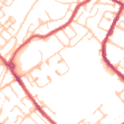 Daytime road noise heatmap for CR4 1BU