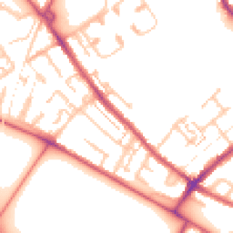 Daytime road noise heatmap for CR4 1DE