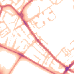 Daytime road noise heatmap for CR4 1DJ
