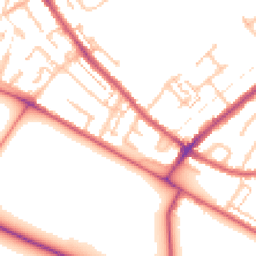 Daytime road noise heatmap for CR4 1DN