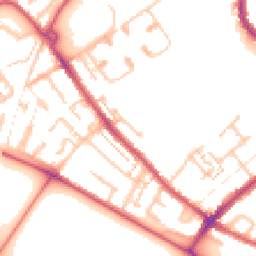 Daytime road noise heatmap for CR4 1DQ