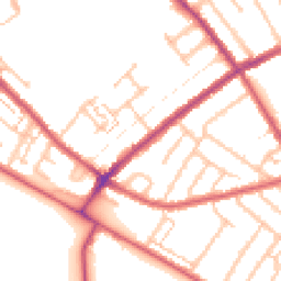 Daytime road noise heatmap for CR4 1JJ