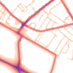 Daytime road noise heatmap for CR4 1JS