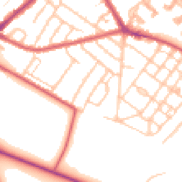 Daytime road noise heatmap for CR4 1LD