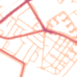Daytime road noise heatmap for CR4 1LZ