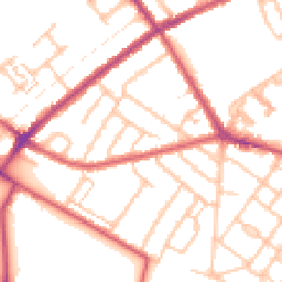 Daytime road noise heatmap for CR4 1NQ
