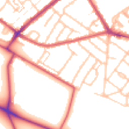 Daytime road noise heatmap for CR4 1NZ