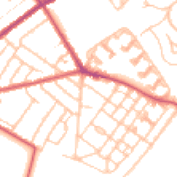 Daytime road noise heatmap for CR4 1QZ