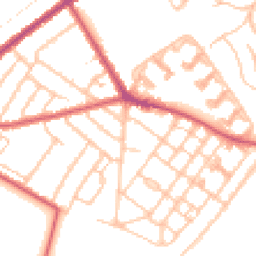 Daytime road noise heatmap for CR4 1RB