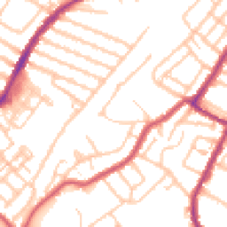 Daytime road noise heatmap for CR4 1TN