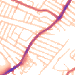 Daytime road noise heatmap for CR4 2AJ
