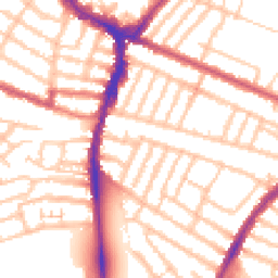 Daytime road noise heatmap for CR4 2AS